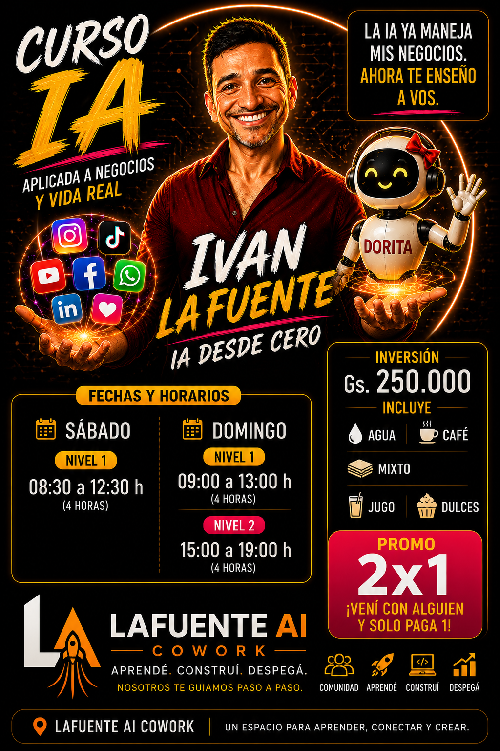 Afiche del curso de IA